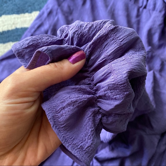 💜 SHEIN BOHO PURPLE RUFFLE LONG SLEEVE MAXI DRESS! - Picture 7 of 12